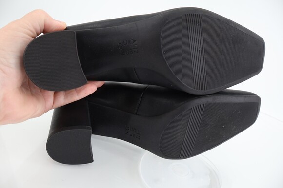 Naturalizer Womens Warner Square Toe Pumps Block Heel Black Faux Leather Size 10 - Picture 9 of 12